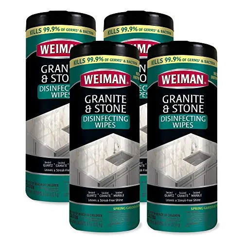 Package of Weiman Granite Disinfectant Wipes for countertops