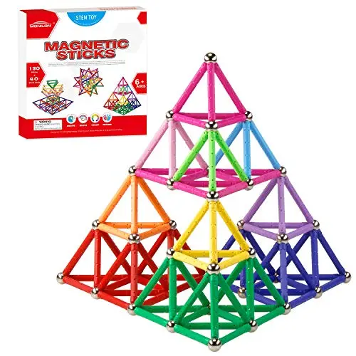 MONILON magnetic building sticks and balls set for creative construction play