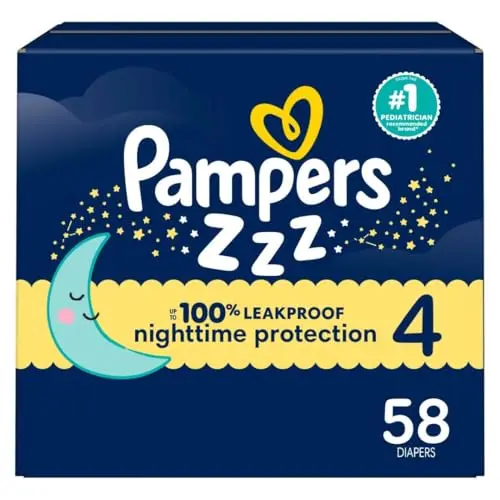 Pampers ZZZ Overnight Diapers package for infants