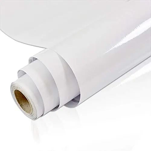 Yenhome extra-wide glossy white adhesive vinyl cabinet liner roll