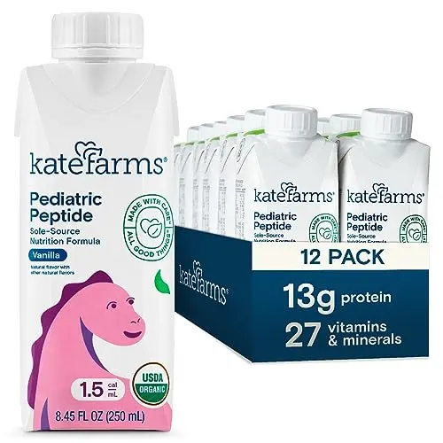 Box of Kate Farms Organic Pediatric Peptide formula bottles