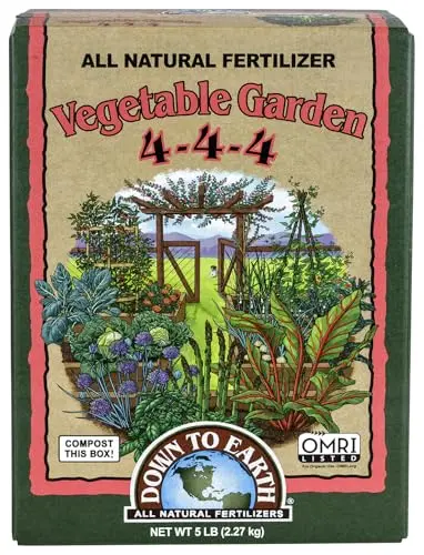 Down To Earth All Natural 4-4-4 Vegetable Garden Fertilizer box