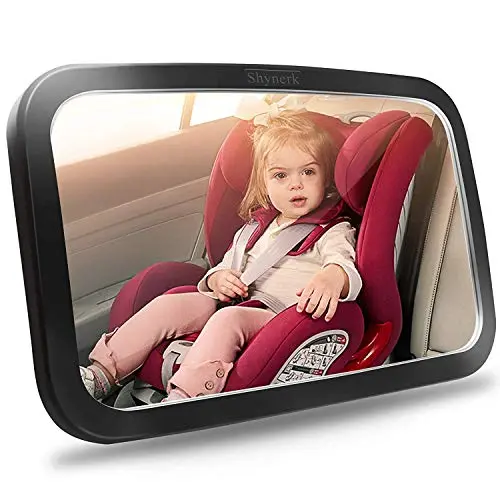 Shynerk wide-view baby car mirror with heavy-duty straps