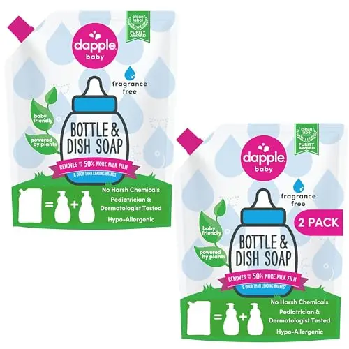 Dapple baby bottle soap refill pouch eco-friendly packaging