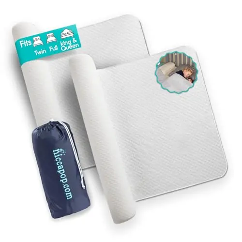 Hiccapop inflatable toddler bed rail with travel bag