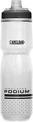 CamelBak Podium Chill insulated 24oz bike water bottle in white and black