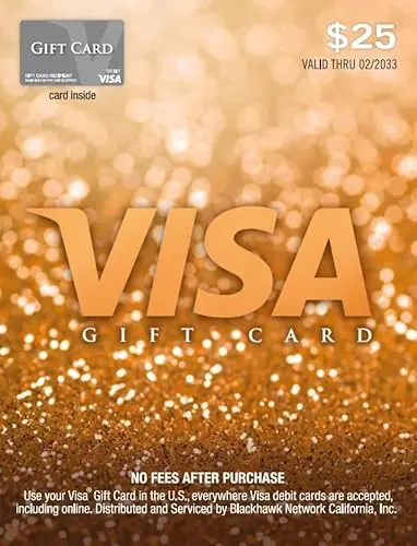Physical Visa $25 Gift Card
