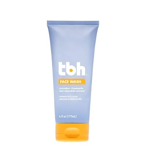 TBH Kids Gentle Gel Face Wash bottle with blue and white design