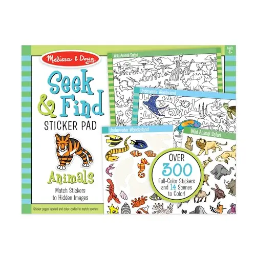 Melissa and Doug animal seek and find sticker activity pad