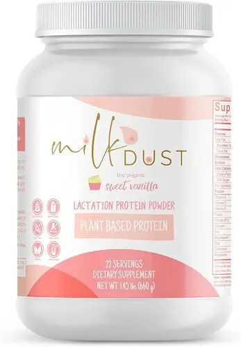 MILK DUST Vanilla Protein Powder Tub for Nursing Moms