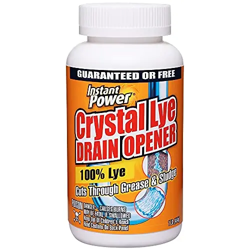 Instant Power Crystal Lye Drain Opener 1 lb bottle
