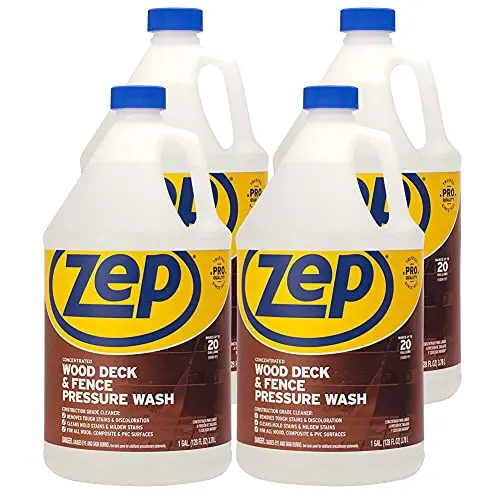 Zep Wood Deck and Fence Pressure Wash Cleaner Concentrate - 1 Gallon
