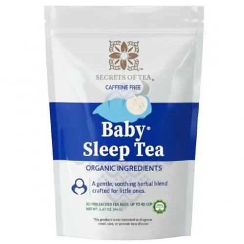 Secrets of Tea Baby Sleep Tea box with chamomile designation