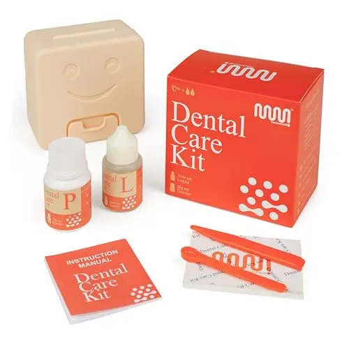 MASTERMEDI Zinc Oxide Eugenol Dental Cement Kit with powder, liquid, and mixing tools
