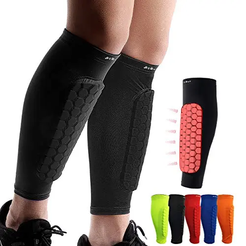 HiRui soccer shin guard compression sleeves for kids and adults