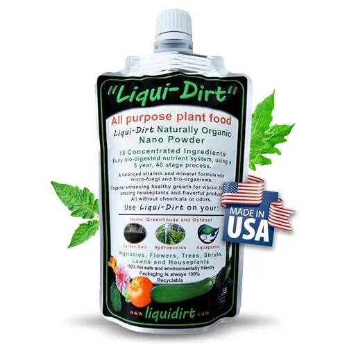 Liqui-Dirt Naturally Organic Plant Food powder package