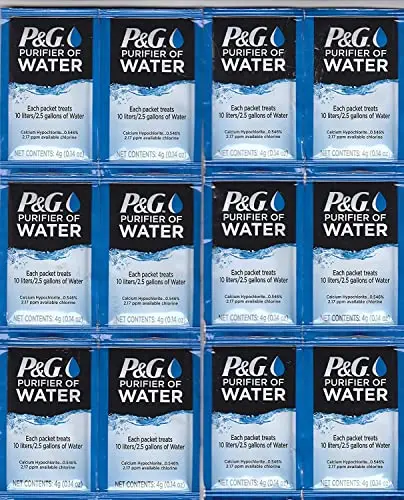 P&G Purifier of Water portable powder purification packets 12 pack