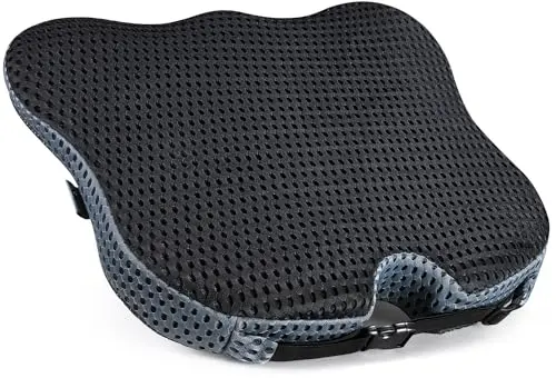 Dreamer Car black wedge seat cushion with adjustable strap