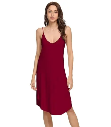 WiWi slip dress nightgown in wine color