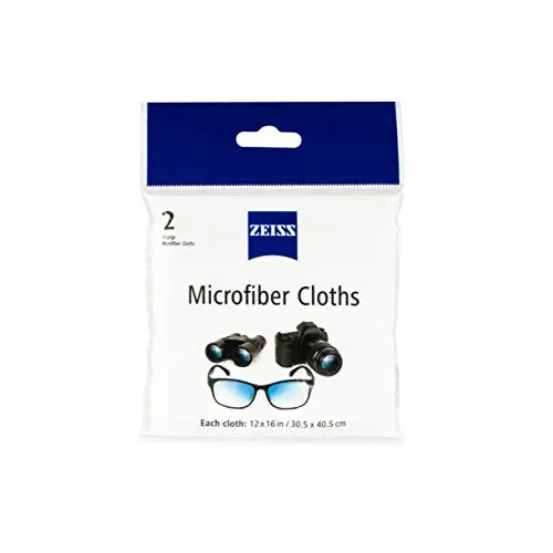ZEISS jumbo size microfiber lens cleaning cloth 2-pack
