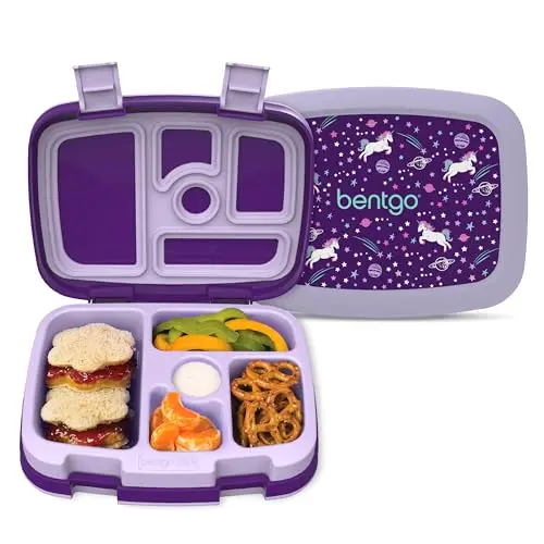 Bentgo Kids Prints unicorn-themed 5-compartment bento lunch box