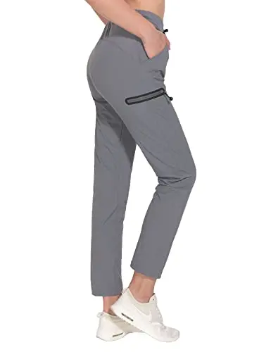 Little Donkey Andy women's lightweight gray ankle pants for hiking and travel