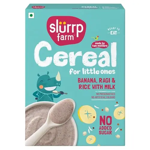 Slurrp Farm Banana Ragi Rice Cereal for babies and toddlers