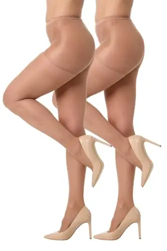 Silkies Women's Control Top Pantyhose with Run Resistant in Nude