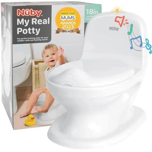 Nuby My Real Potty Training Toilet in White and Gray