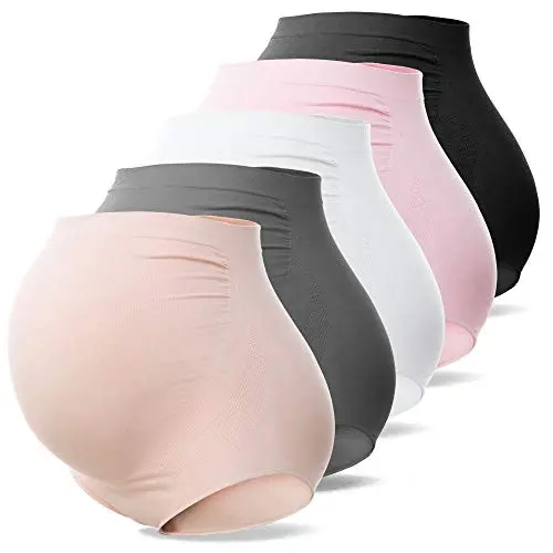 SUNNYBUY Women's Seamless High Waist Maternity Hipster Panties