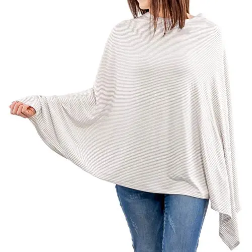 WeeSprout nursing cover with removable neckline insert for hands-free viewing