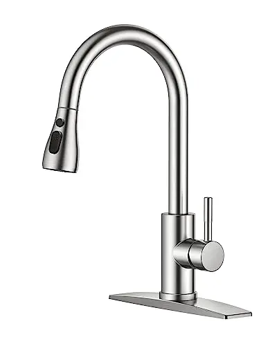 FORIOUS high arc single handle stainless steel kitchen sink faucet