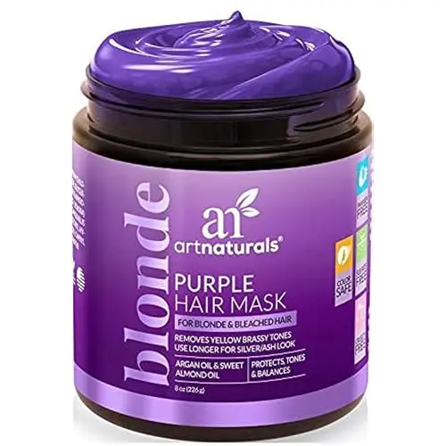 Artnaturals Purple Hair Mask jar for blonde and silver hair