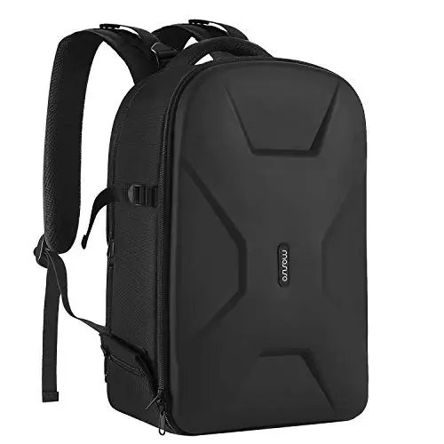 MOSISO waterproof hardshell camera backpack with side tripod holder