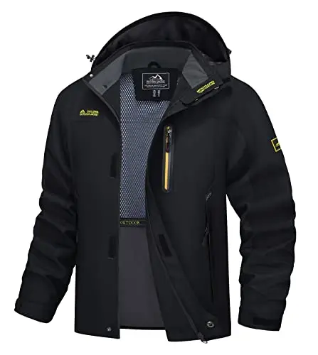 MAGCOMSEN Men's Waterproof Raincoat with mesh lining