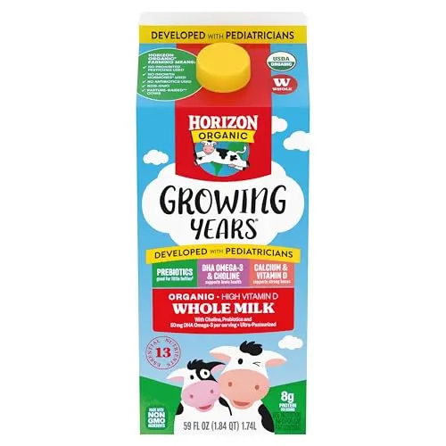 Horizon Organic Growing Years Whole Milk carton with DHA Omega-3 for kids