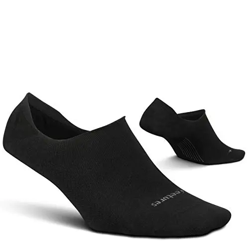 Feetures Everyday Ultra Light Cushion Invisible Sock for women in black