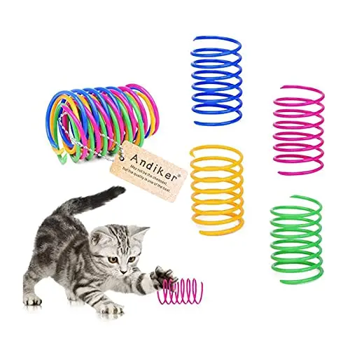 Andiker Multi-Colored Plastic Spring Cat Toys 12-pack