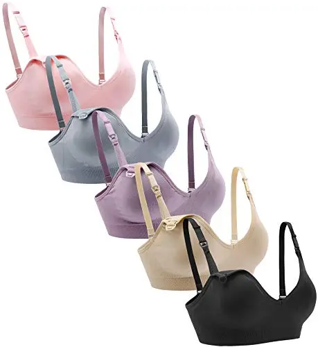 Suekaphin 5-Pack Wireless Nursing Bra