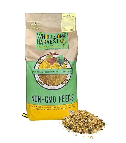 Wholesome Harvest Non-GMO Whole Grain Layer Blend 40lb bag with herbs