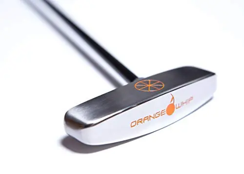 Orange Whip Putter Blade with orange color and blade head design, 35 inches long