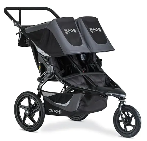 BOB Gear Revolution Flex 3.0 Duallie Double Jogging Stroller in Graphite Black
