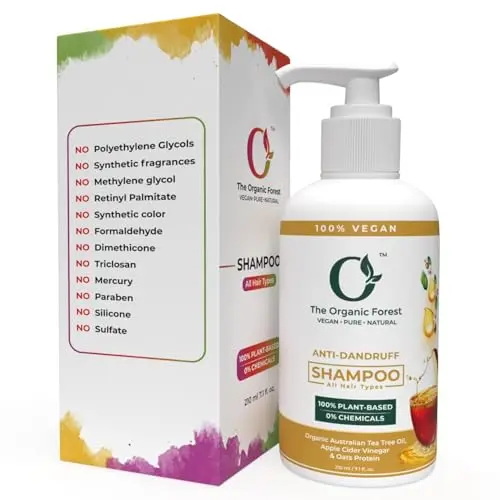 The Organic Forest Anti-Dandruff Shampoo with tea tree oil and apple cider vinegar