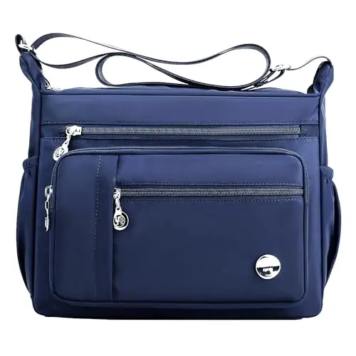 MINTEGRA Women's Shoulder Handbag with multiple pockets in blue
