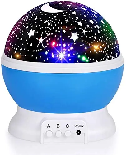 RICTLY rotating star projector night light creating galaxy effect
