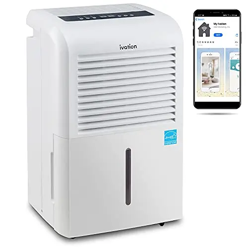 Ivation smart WiFi compressor dehumidifier with pump for large spaces