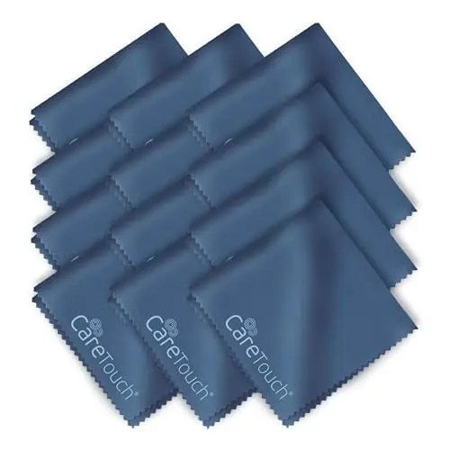 Care Touch 12 pack navy blue microfiber cleaning cloths