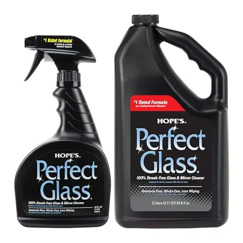 HOPE'S Perfect Glass Cleaner spray bottle and refill