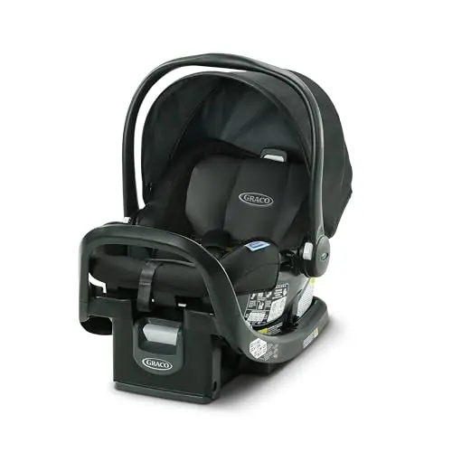 Graco SnugRide SnugFit infant car seat with anti-rebound bar visible