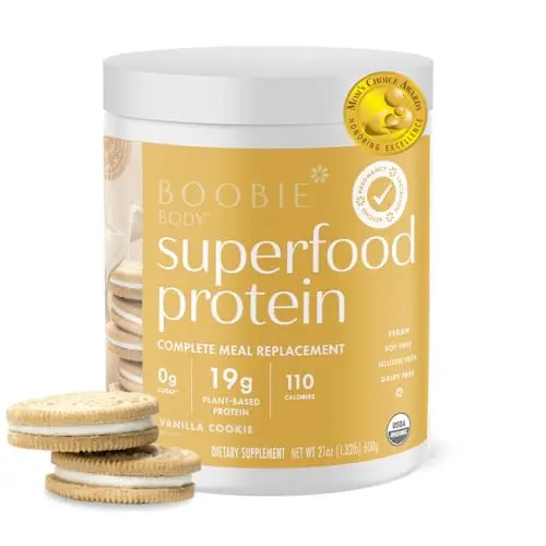 Boobie Body Superfood Protein Pregnancy and Postpartum Meal Replacement Shake Vanilla Cookie flavor
